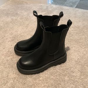 Black chunky boots